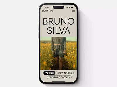 Bruno Silva Portfolio Landing Page animation app branding design interaction interaction design interactive ios iphone minimal modern motion portfolio typography ui ui design uiux user interface ux web
