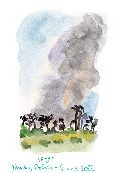 Dark clouds in Amazonia, South America - Watercolor illustration abstract amazonia artbook bolivia brazil design doodle graphic design illustration latino paper peru sketch south america texture travel travel journal trip watercolor