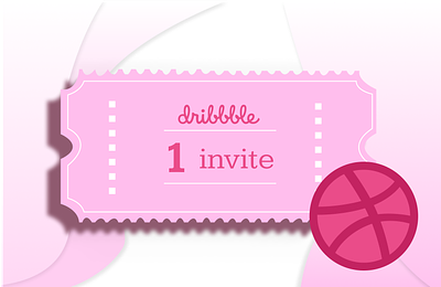 1 Dribble invite design dribble invite giveaway graphic design illustration invitation invite logo shot ui web design
