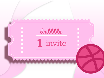 1 Dribble invite design dribble invite giveaway graphic design illustration invitation invite logo shot ui web design