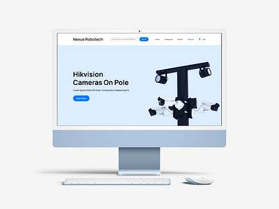 Landing Page Design for e-Commerce animation branding camera cctv design easytouse figma goals hikvision minimal trend typography ui uxui