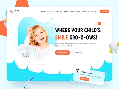 Child Dental Clinic Website child dent dental dentistry design pediatric teeth ui ux web website