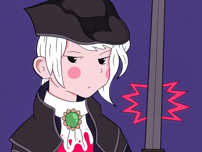 Lady Maria digital illustration ipad procreate