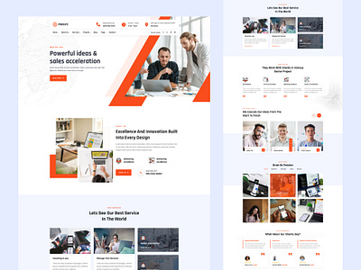 Website landing page business clean design illustration logo minimal mugli themeforest uiux webdesign