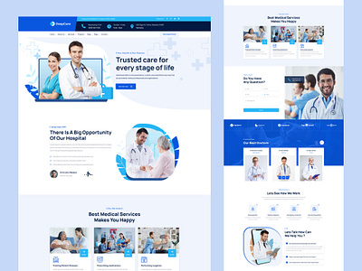 Website landing page business clean design illustration medical minimal mugli themeforest uiux webdesign