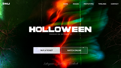 Holloween movie begineer design facebook figma graphic design holloween images instagram movie online prototypes psd ticket twitter userinterface