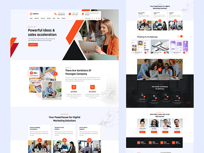 Website landing page business clean design illustration logo minimal mugli themeforest uiux webdesign