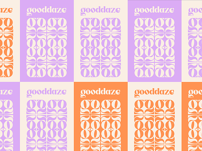 Gooddaze CBD Gummies Posters art nouveau branding cbd design geometric graphic design gummies icon logo logotype mark orange organic poster purple typography vector