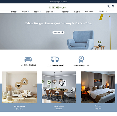 Furniture website UI design design ui website