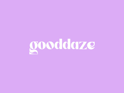 Gooddaze Logotype branding cannabis cbd design graphic design gummies logo mark purple serif typography vector