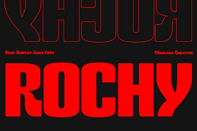 Rochy Display Sans Font 3d animation branding graphic design logo motion graphics rochy display sans font ui