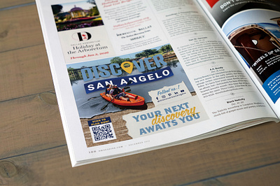 Magazine Advertisement adventure advertising branding design discovery editorial graphic design magazine marketing texas travel