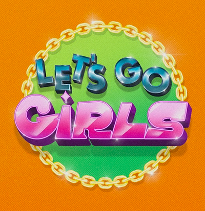 Let's Go Girls! Typography and Lettering 3d lettering 3d letters chrome lettering chrome letters lettering poster design procreate lettering shania twain type typography