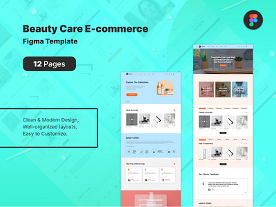 Beauty Care E-commerce Figma Template beauty care beauty care ecommerce ecommerce ecommerce template shop skin care store ui ui adesign ux ux design