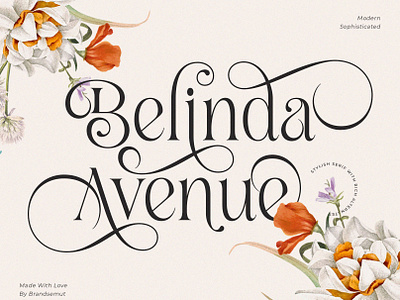 Belinda Avenue || Stylish Classic Serif branding calligraphy classic display font font logo font logotype luxury modern font retro font serif typeface typography vintage font