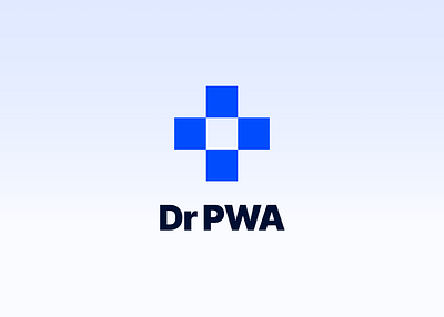 Dr PWA - Medical App Logo blue concept cross design doctor emergency health logo medical medicine nurse plus progressive web app pwa tech ui