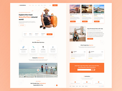 Travel Agency Landing Page Design design interface design landing page travel travel agency travelar ui ui ux design ux design web design