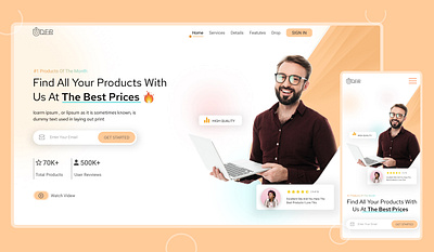 UDER SHOP e commerse landing page landingpage shop ui