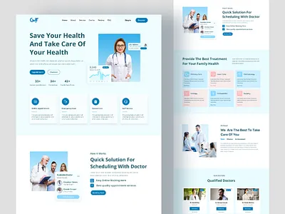 Medical Healthcare service web design clean clinic design design medical doctor health health landing page healthcare hero homepage landing page landingpage medical medical landing page medicine online healthcare ui uiux website