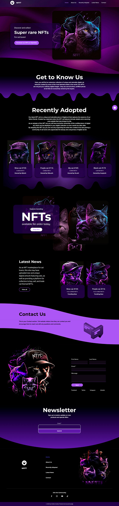Wix Website Template NFT branding design design website graphic design nft nft website ui website template wix wix template wix website