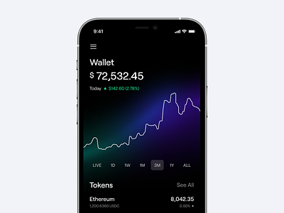 Crypto Wallet - Concept 💸 app bitcoin branding clean coin crypto crypto wallet currency design ethereum illustration logo minimalist mobile app token ui ux wallet