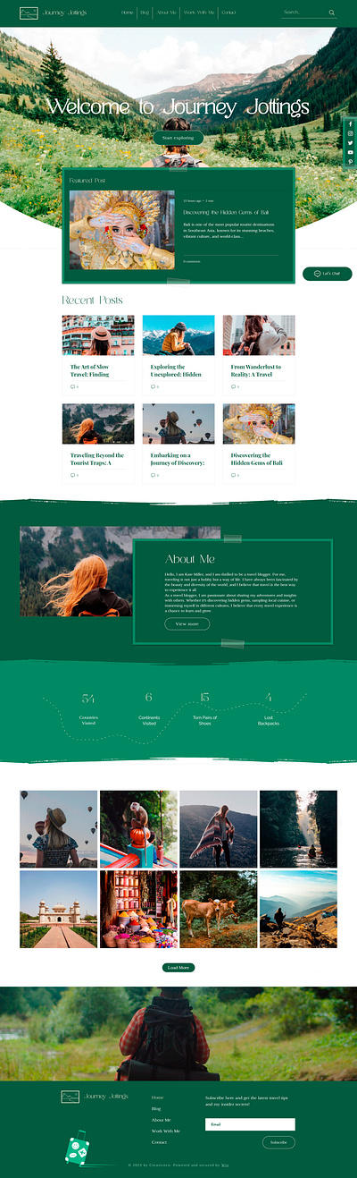 Wix Website Template Travel Blog design website green website travel blog travel website ui website design website template wix wix template wix website