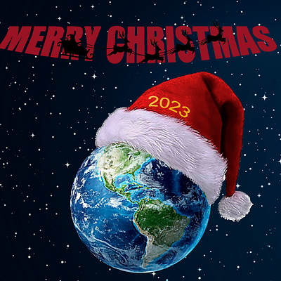 MERRY CHRISTMAS art creative design digitalart earth graphic design illustration merrychristmas motion graphics photoshop planet