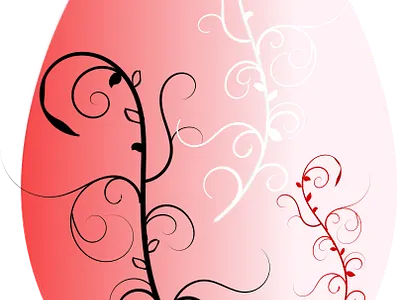 Flourish Easter Egg color design easter egg floral flourish illustration red egg vector