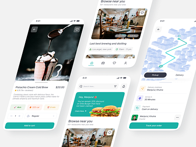 Qapox | Food Delivery Mobile App Design app design apps ui branding delivery app food delivery illustration mobile app mobile ui ui ui design ux design
