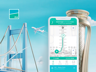 IGA Airport Navigation App app map mobile navigation ui ux