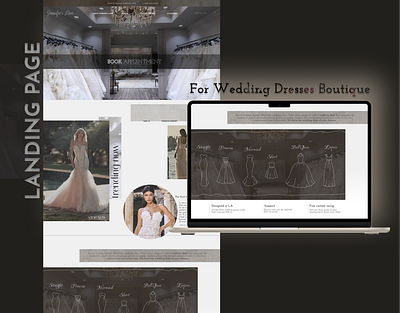 Wedding Boutique | Website UX/UI Design | Landing Page figma interface landing page minimal online store ui ui design uxui web web design website wedding wedding dresses