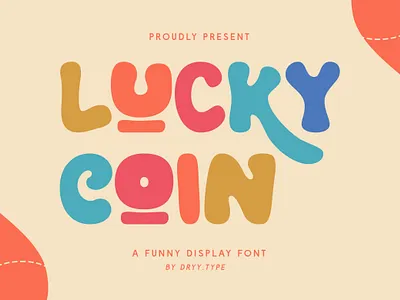 Lucky Coin branding craft font cute font design displayfont fashion font groovy font retro font typeface