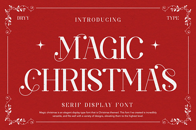 Magic Christmas beauty font branding christmas font design displayfont elegant font fashion font red font typeface