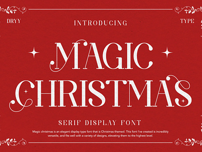 Magic Christmas beauty font branding christmas font design displayfont elegant font fashion font red font typeface
