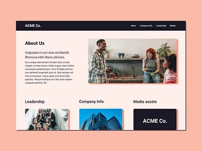Press / Company info Page - Desktop about us asset brand company dailyui desktop info media page press ui uidesign
