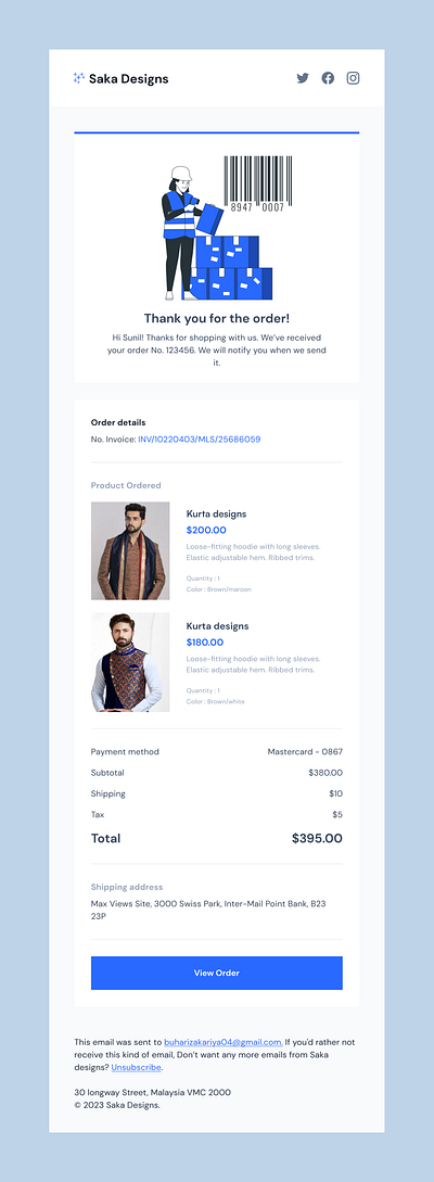 Ecommerce email template design ecommerce email template emails invoice product design shopping ui uiux ux