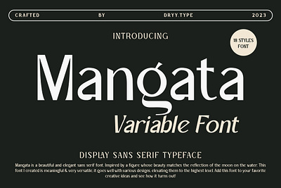 Mangata - Variable Font beauty font branding classy font design displayfont elegant font fashion font modern font typeface variable font