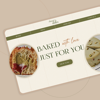Bakery Shop UX/UI design bakery desserts e commerce pastel colors shop ui ux webdesign