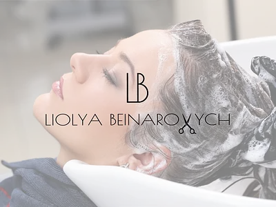 Brand logo for hairstylist and colorist Liolya Beinarovych brand branding brandlogo design graphic design illustration logo logo design logobook logotype typography бренд айдентика брендбук логотип фірмовий стиль