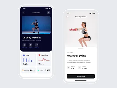 Fitness App UX/UI - Full Body Workout app design application dashboard design figma fitness sport ui ux workout