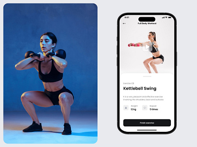 Fitness App UX/UI - Full Body Workout app design application dashboard design figma fitness ui workout