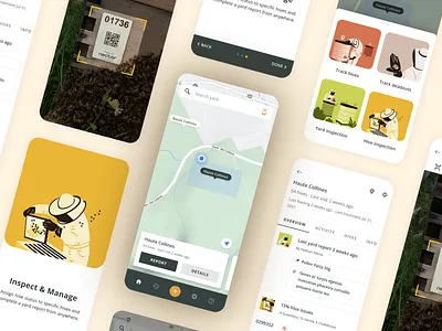 Nectar App agriculture beekeeping farm illustration iphone app map mobile app phone scan ui