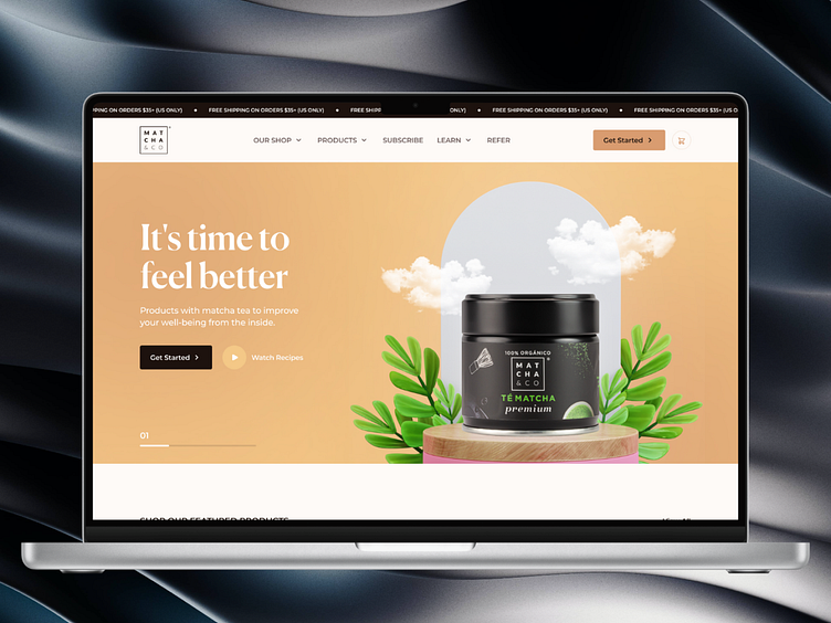 Matcha and Co - A Tea Brand E-commerce Website by RH on Dribbble