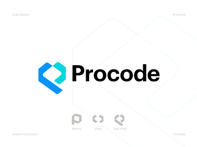 Procode Logo Design brand brand identity branding code icon identity logo logo design logodesign logos logotype mark minimalist logo pro code logo symbol vector
