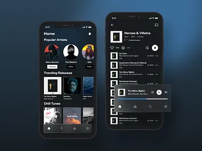 Music App dailyui design digitaldesign interface mobile app mobile ui music app playlist ui userexperience userinterface ux