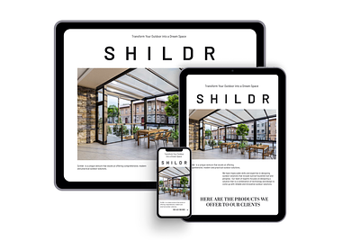 Adaptive design for SHILDR company adaptive design minamal outdoor ui ux web design