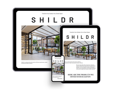 Adaptive design for SHILDR company adaptive design minamal outdoor ui ux web design