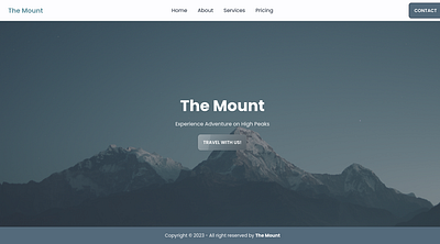 Travel Agency Website - 'The Mount' app branding graphic design landing page react tailwind ui website