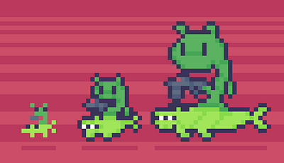 Day 16 - Alien Cavalry 16x16 2d 32x32 challenge daily illustration pixel art space