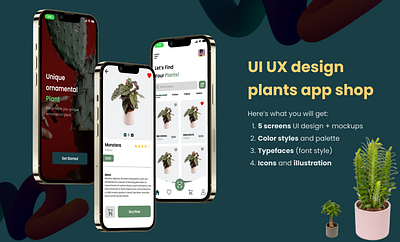 Minimalist UI UX design for Plants Lovers 🏅 animation app behance branding business candles design dribble figma graphic design illustration logo ui vector
